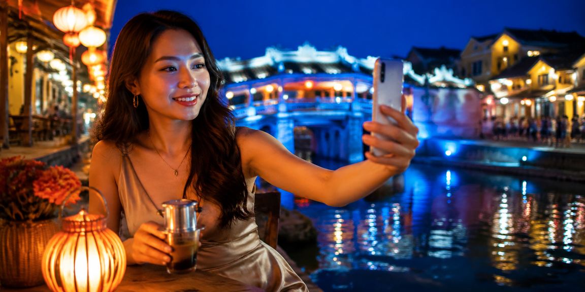 Người chơi sử dụng ứng dụng casino di động 3480 tại Hội An